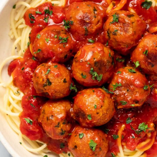 Chickpea Meatballs - Recipe photo by lovingitvegan