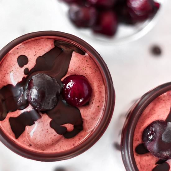 Chocolate Covered Cherry Smoothie - Recipe photo by FoodborneWellness