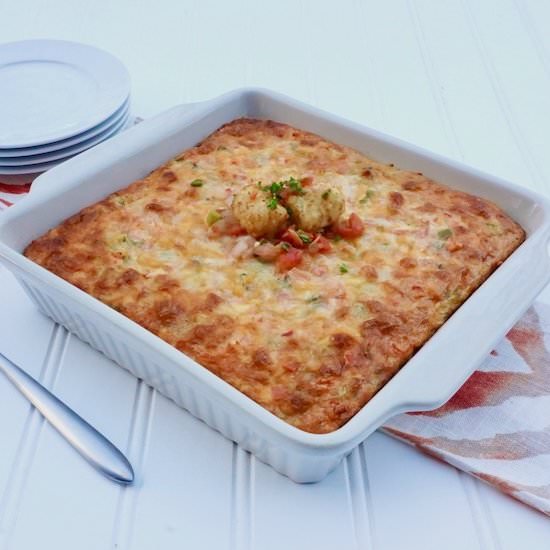 Tater Tot Frittata Casserole. - Recipe photo by anothertablespoon