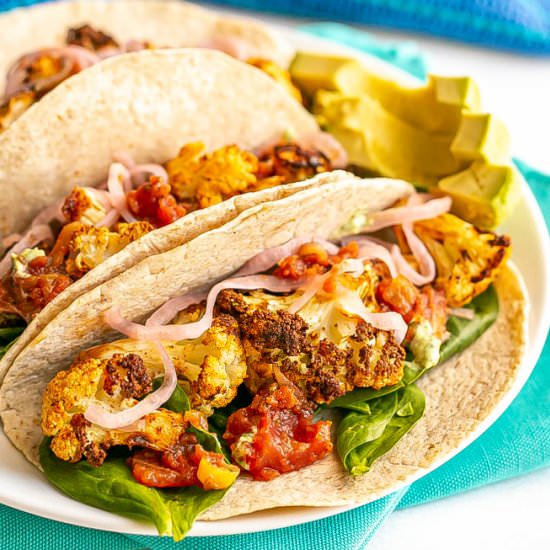 Cauliflower tacos - Recipe photo by Family Food on the Table