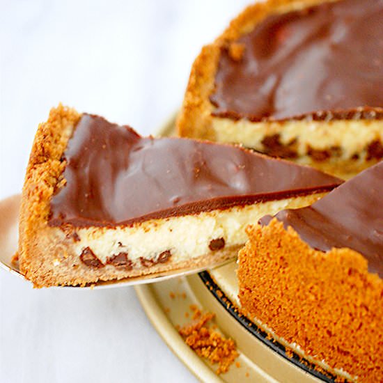 Chocolate chip cheesecake - Recipe photo by evabakes