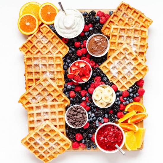 Waffle Breakfast Board - Recipe photo by mapleandmango