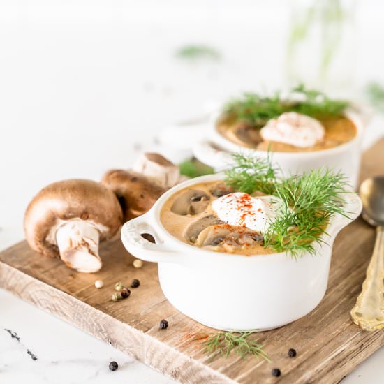 Hungarian Mushroom Soup - Recipe photo by HealthStartsintheKitchen