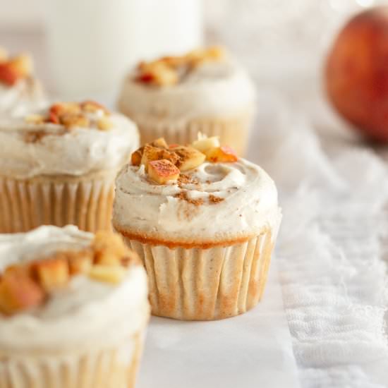 Peach Cupcakes - Recipe photo by bake and bacon