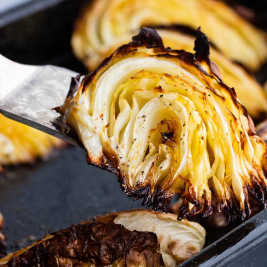 Roasted Cabbage Wedges - Recipe photo by dishnthekitchen