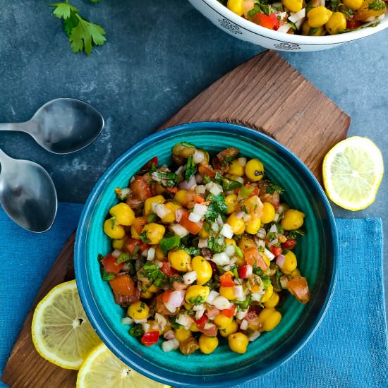 Simple Indian chickpea salad - Recipe photo by Sheeba@gohealthy