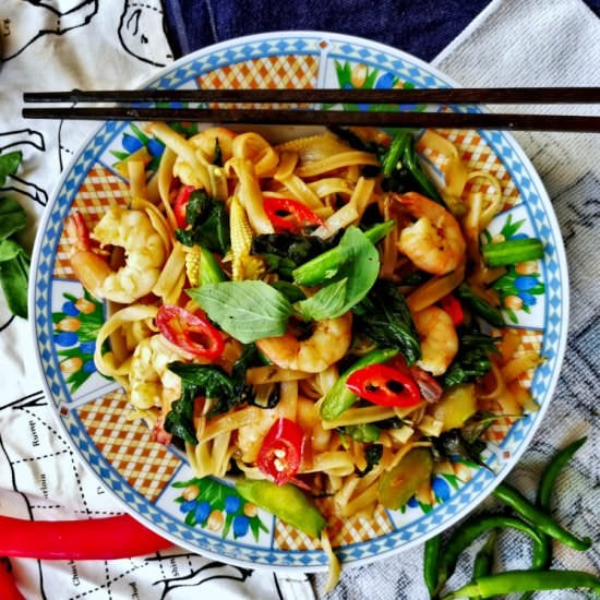 Drunken noodles- How to make Thai - Recipe photo by Taste of Asian Food
