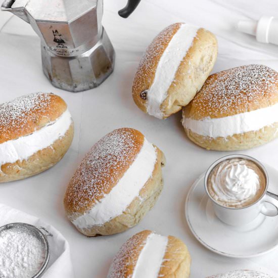 VEGAN CREAM BUNS – MARITOZZI - Recipe photo by theplantbasedschool