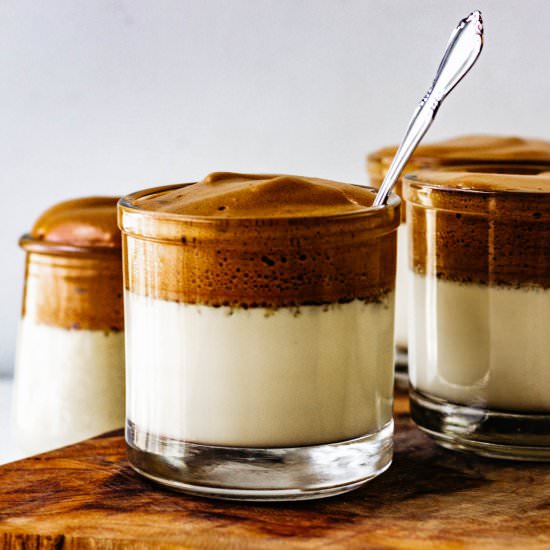 Dalgona Coffee Pots de Creme - Recipe photo by gatheredatmytable