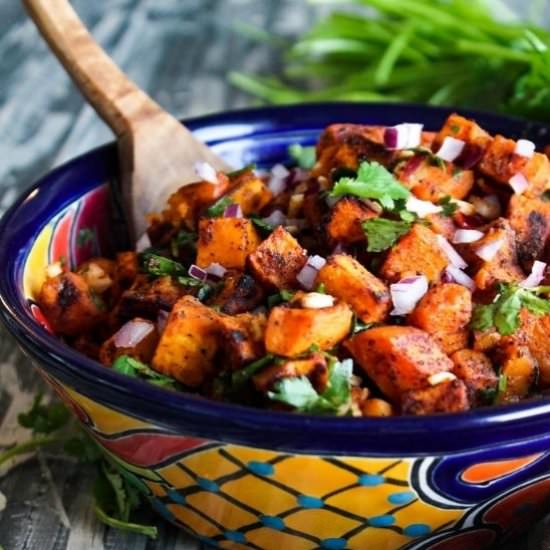 Cilantro Lime Sweet Potato Salad - Recipe photo by taoofspice