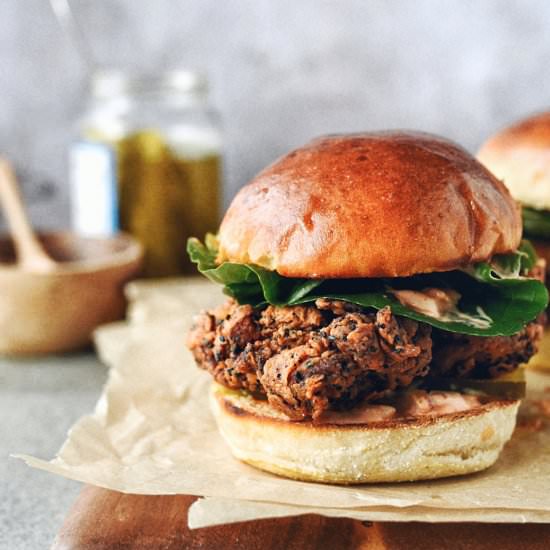 Korean Fried Chicken Sandwich - Recipe photo by thesubversivetable