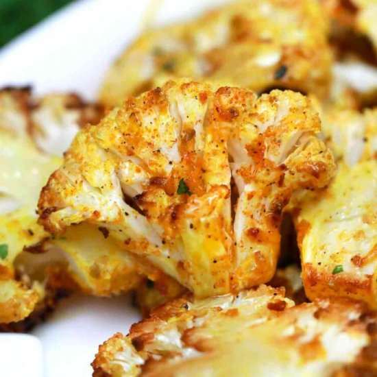 Air Fryer Cauliflower - Recipe photo by peasandpeonies