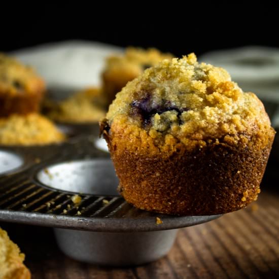 Easy Blueberry Streusel Muffins - Recipe photo by SaporitoKitchen