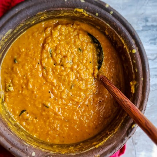 Sri Lankan Spicy Lentil Curry - Recipe photo by Hungry Lankan