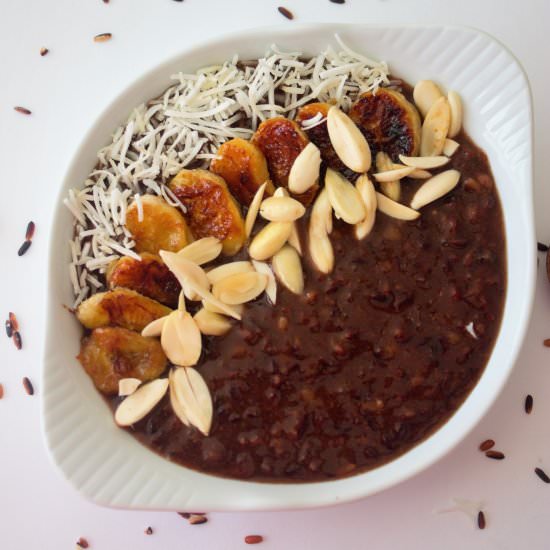 Black rice pudding - Recipe photo by Earthlysuperfood