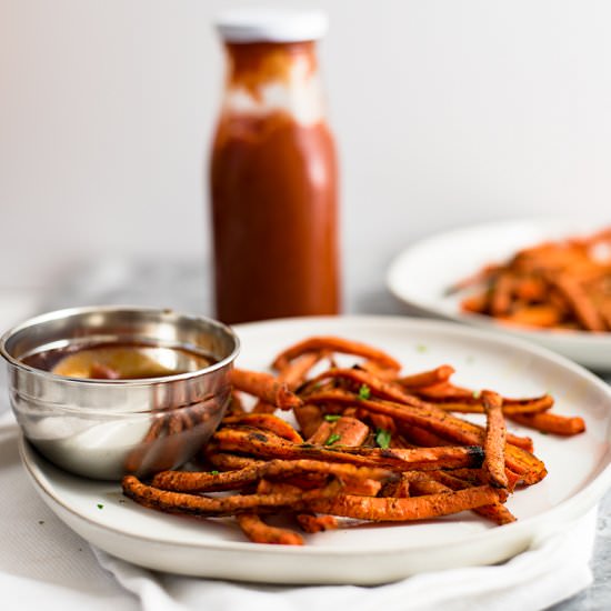 Healthy Vegan Carrot Fries - Recipe photo by BitesOfWellness