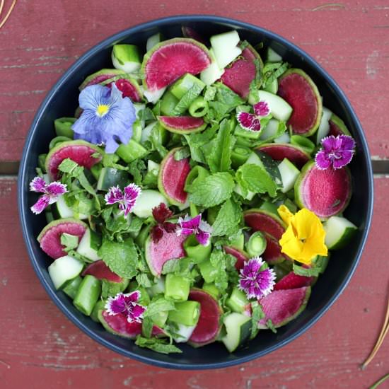 Sugar Snap Pea Salad - Recipe photo by Verdant Feast
