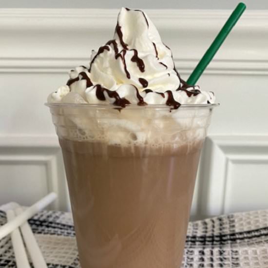 Copycat Starbucks Mocha Frappuccino - Recipe photo by Skinny Sweets