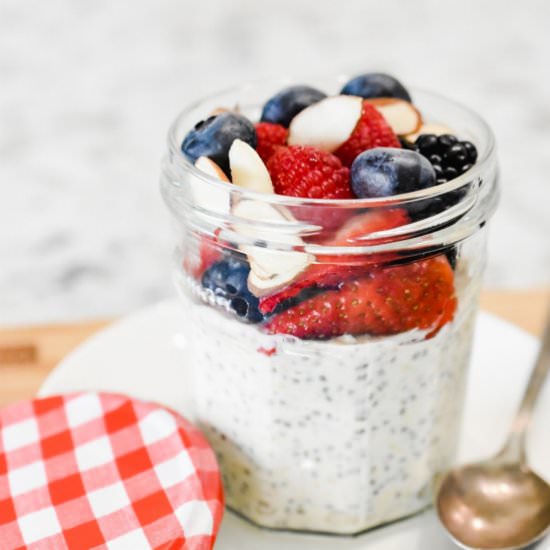 High Protein Overnight Oats - Recipe photo by Encharted Cook