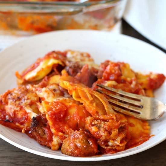 Ravioli and Meatball Bake - Recipe photo by chapiskitchen