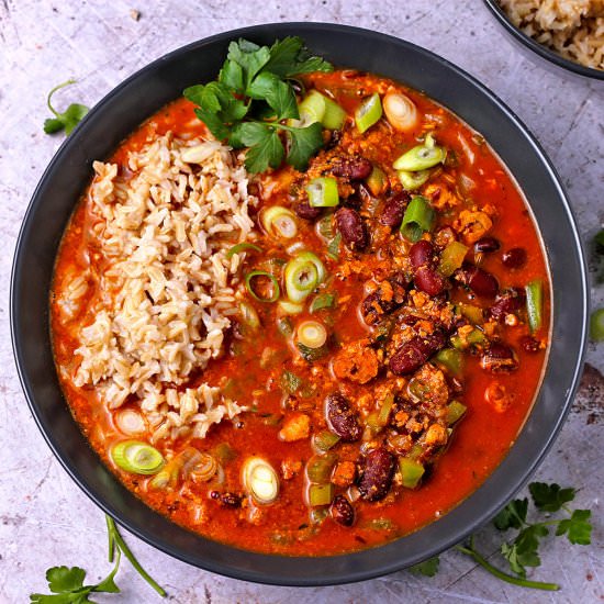 Vegan red beans and rice - Recipe photo by veganwithgusto