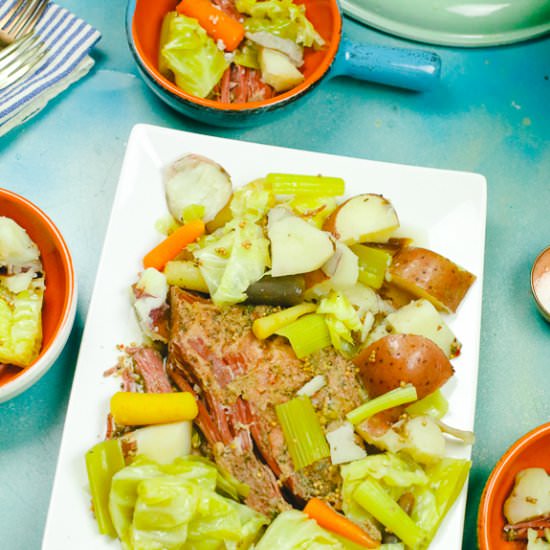 Easy Corned Beef & Cabbage - Recipe photo by Fitty Foodlicious