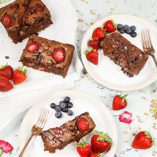 Chocolate Chunk Strawberry Bread - Recipe photo by Fitty Foodlicious