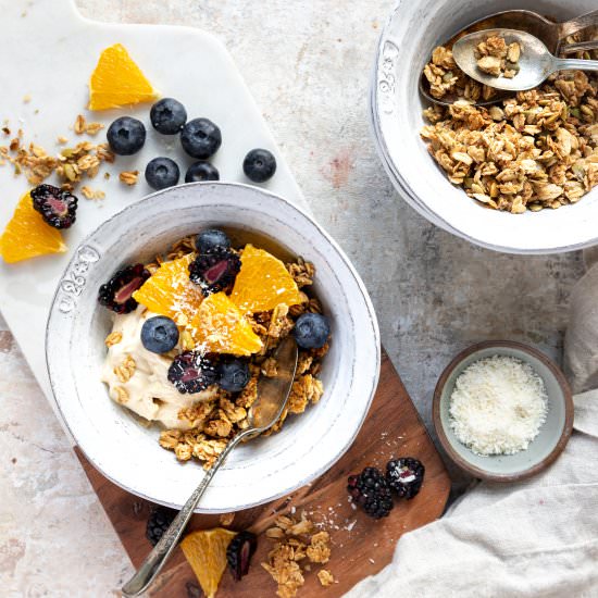 Easy Healthy Granola Recipe - Recipe photo by glowinglywell