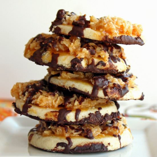Gluten and Dairy Free Coconut Samoa - Recipe photo by savorytosweetfood