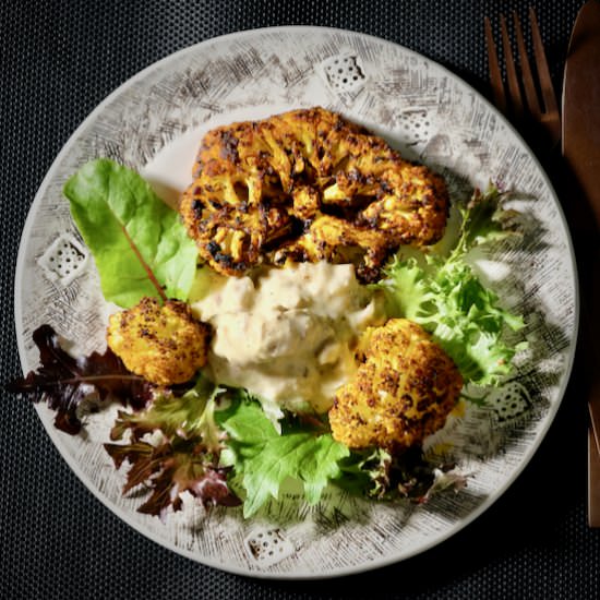 Roasted Cauliflower Mackerel Aioli - Recipe photo by delectabilia