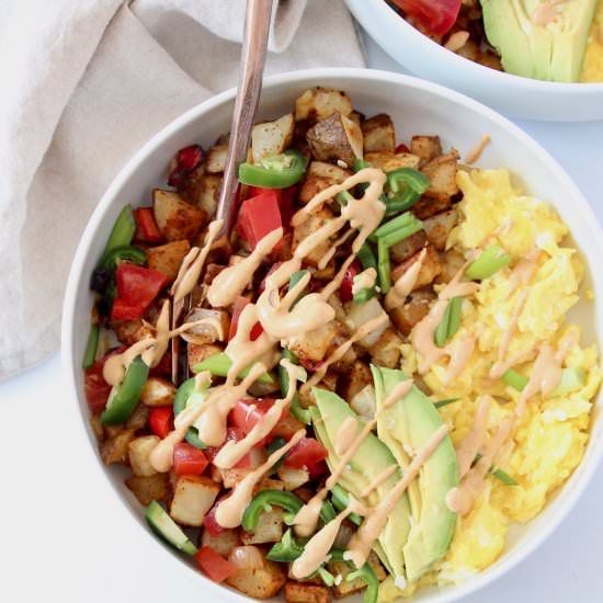 Breakfast Burrito Bowl - Recipe photo by Bowls Are The New Plates