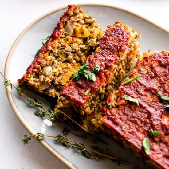 Butternut Squash Lentil Loaf - Recipe photo by Darn Good Veggies