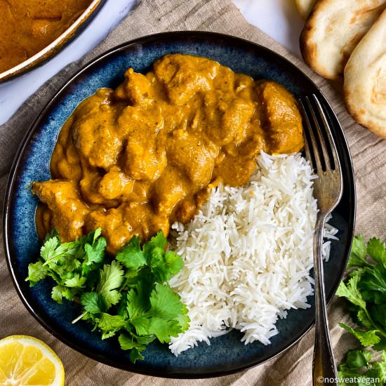 Vegan Butter Chicken - Recipe photo by No Sweat Vegan