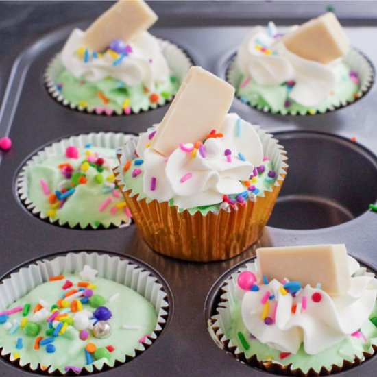 No Churn Ice Cream Cupcakes - Recipe photo by Food Meanderings