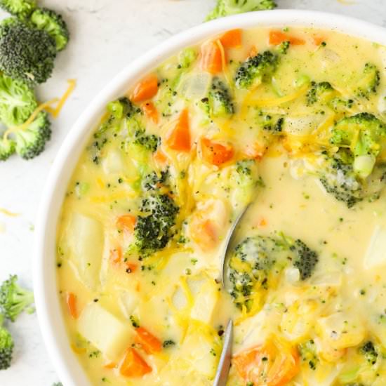 Broccoli Cheese and Potato Soup - Recipe photo by SimplyMadeRecipes