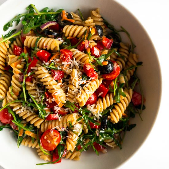 Zesty Italian Pasta Salad - Recipe photo by bitesofberi