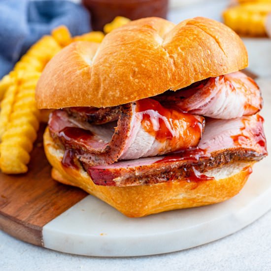 Smoked Pork Belly - Recipe photo by BBQing With The Nolands