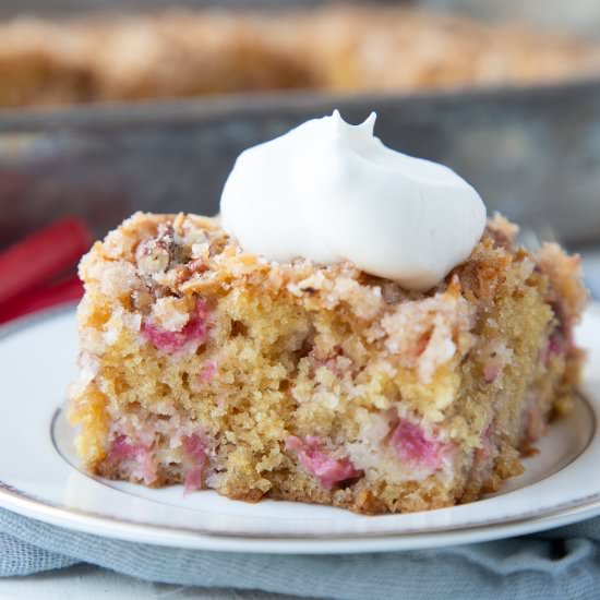 Rhubarb Cake - Recipe photo by giftofhospitality