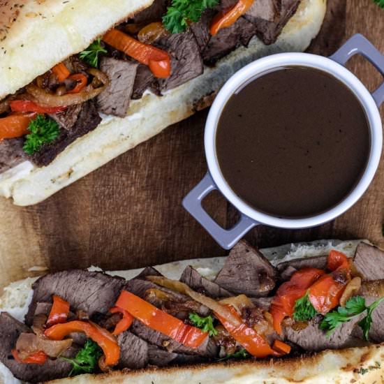 Beef Dip Sandwiches - Recipe photo by whippeditup