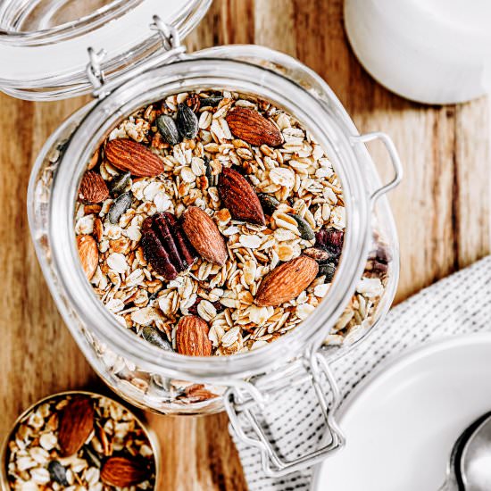 Healthy homemade granola recipe - Recipe photo by Sweetly Cakes