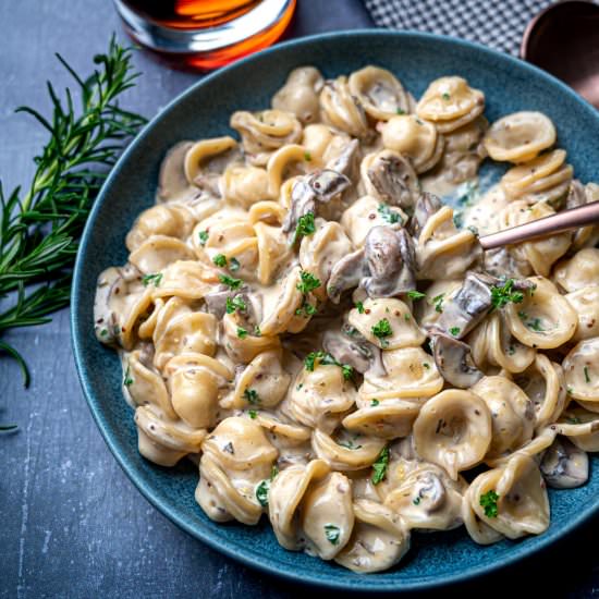 Creamy Mushroom Marsala Pasta - Recipe photo by skinnyspatula