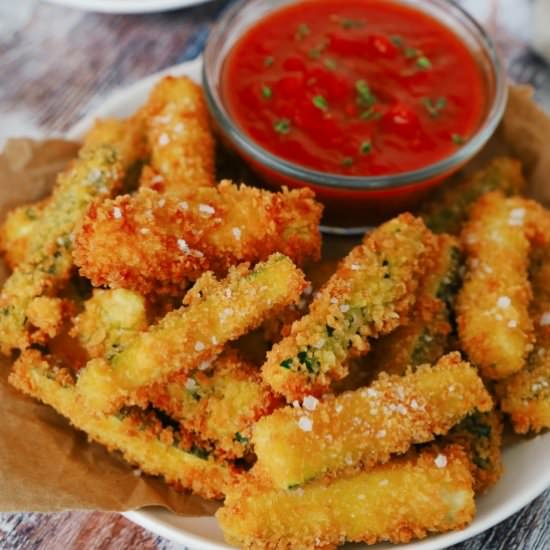 Best Fried Zucchini Sticks - Recipe photo by noshingwiththenolands