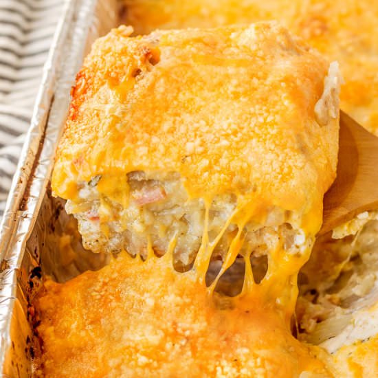 Smoked Scalloped Potatoes With Ham - Recipe photo by BBQing With The Nolands