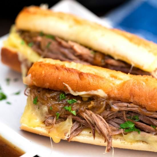 Instant Pot French Dip Sandwiches - Recipe photo by peasandpeonies
