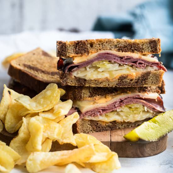 Reuben Sandwich - Recipe photo by culinaryhill
