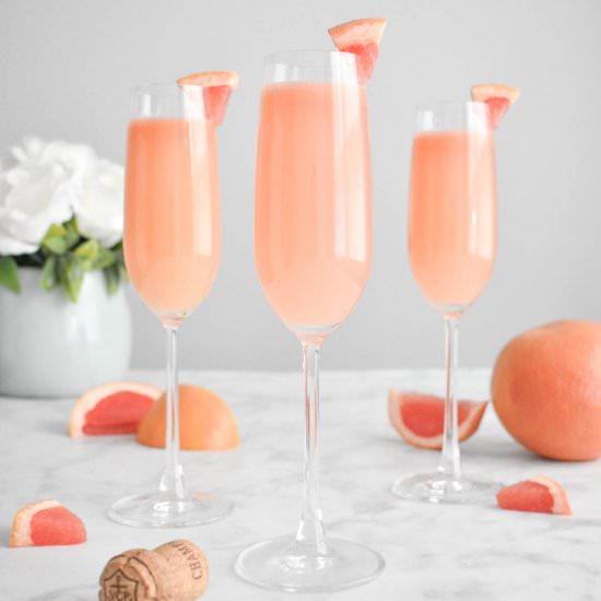 Grapefruit Mimosa - Recipe photo by Herbs and Flour
