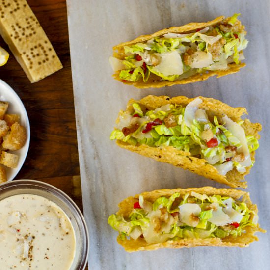 Caesar Salad Tacos - Recipe photo by a zest for life