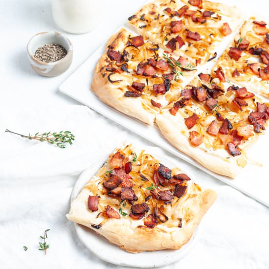 Flammkuchen (German Pizza) - Recipe photo by Mrs Jones Kitchen
