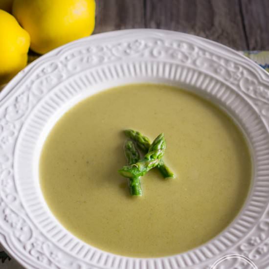Keto Cream of Asparagus Soup - Recipe photo by HealthStartsintheKitchen