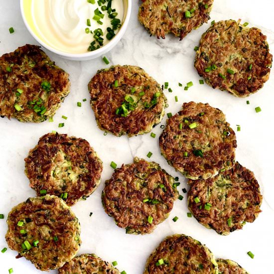 herbed zucchini fritters - Recipe photo by Jackie Newgent